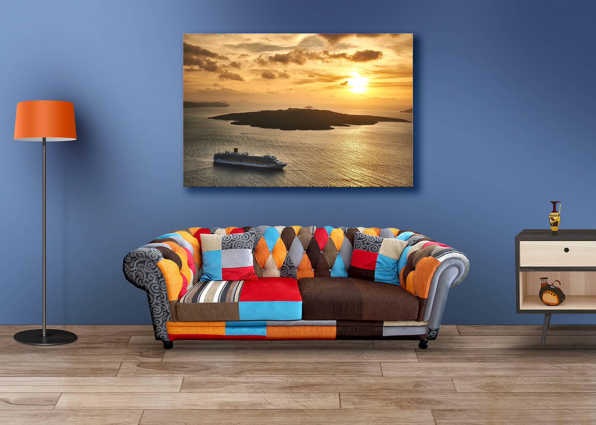 poster-santorini-oia-fira-zachod-slonca-morze-prom-sebastian-gora-1-w2